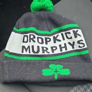 Black and Green Beanie